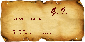 Gindl Itala névjegykártya